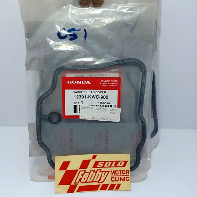 GASKET HEAD COVER-SIL TUTUP HEAD SILINDER HONDA CS1 ORIGINAL KODE 12391-KWC-900