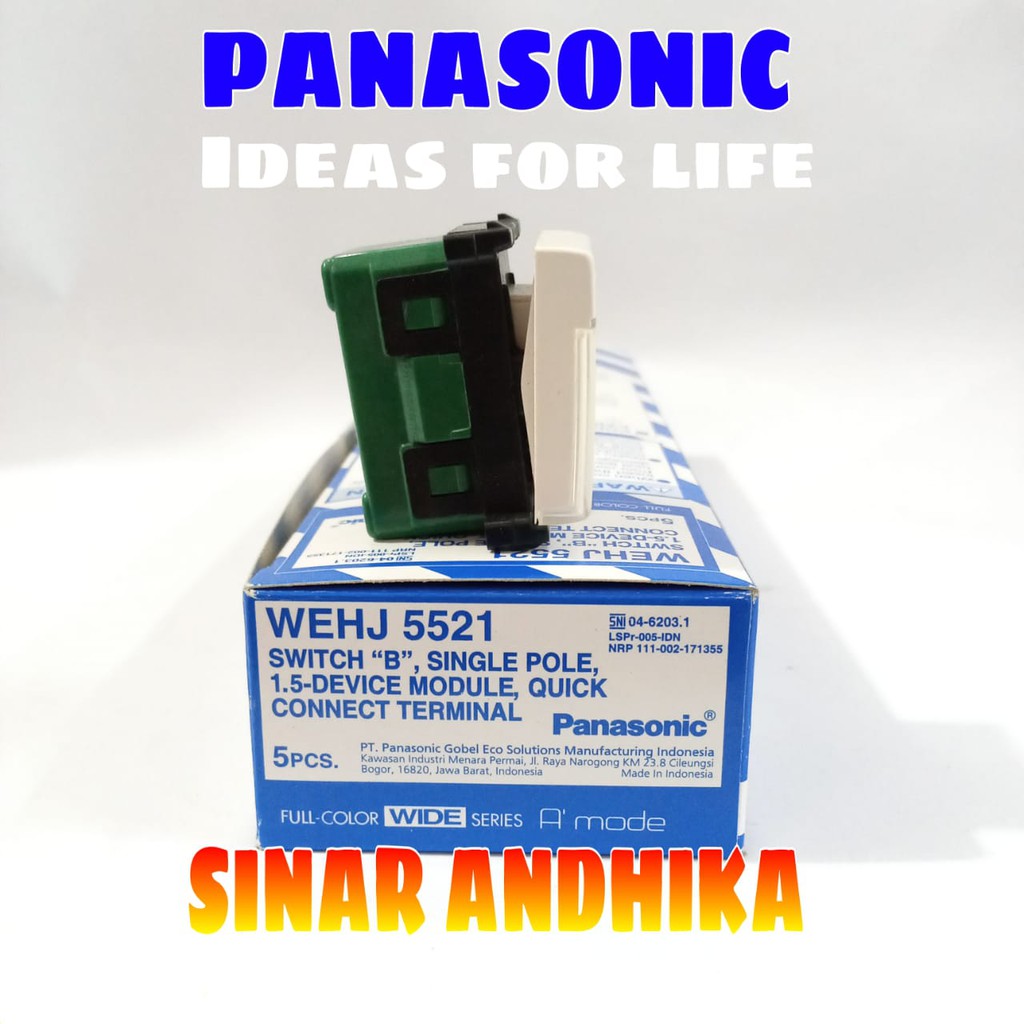 MATA SAKLAR SEDANG 1 ARAH 1.5 DEVICE PUTIH A MODE PANASONIC WEHJ 5521