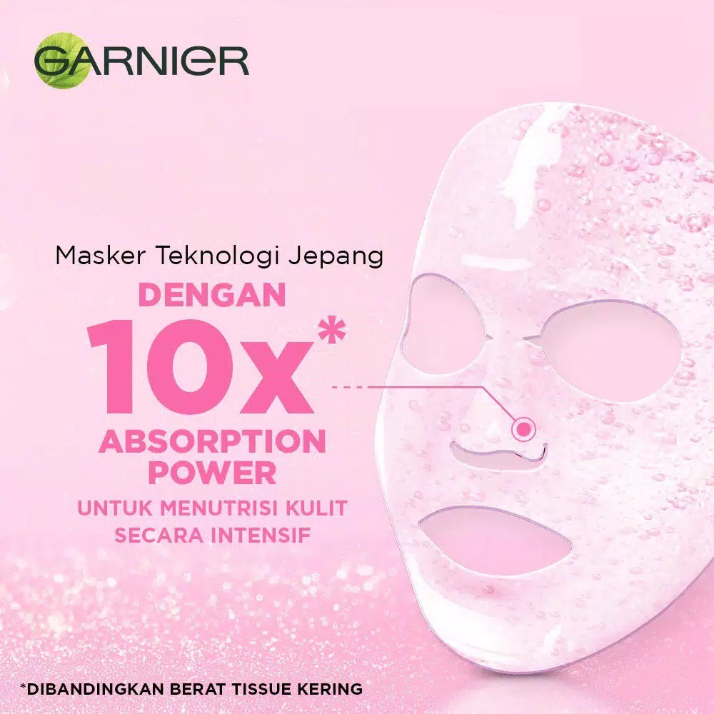 Garnier Serum Mask Sakura White Waterglow Skin Care (Masker Wajah Untuk Kulit Glowing Seketika)