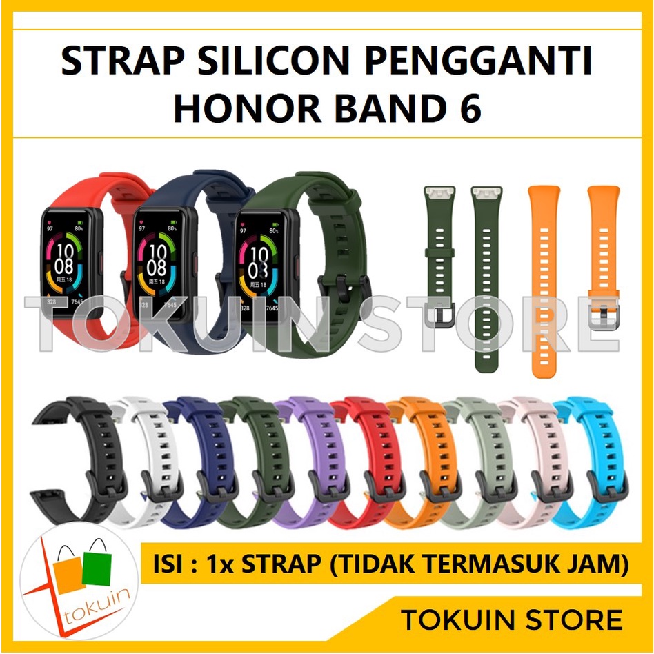 Strap Silikon Silicone Gelang Tali TPU Honor Band 6 Smartwatch