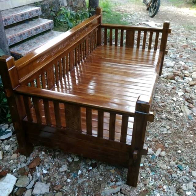 Kursi Teras Bangku Ukir Jati Jepara Bale Bale Risban Minimalis