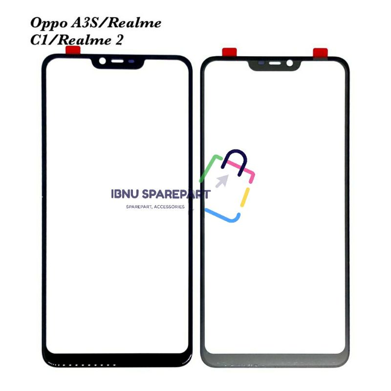 Kaca Lcd + Lem Oca Kering Oppo A3S A5 REALME 2 Realme C1 Original Kaca Depan Kaca Touchscreen Glass