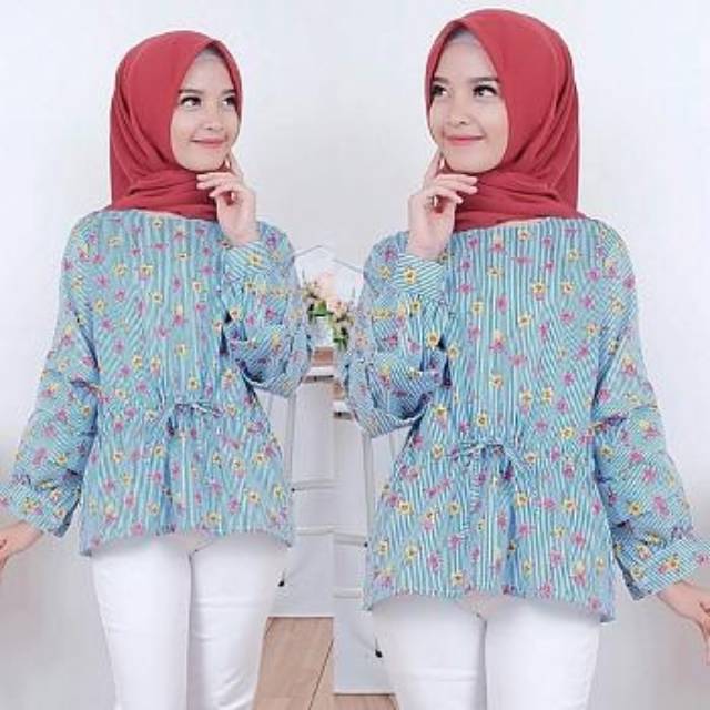 FWG - BLOUSE FLOWER / BLOUSE WANITA / BAJU ATASAN WANITA TERBARU / BLUS / BAJU WANITA