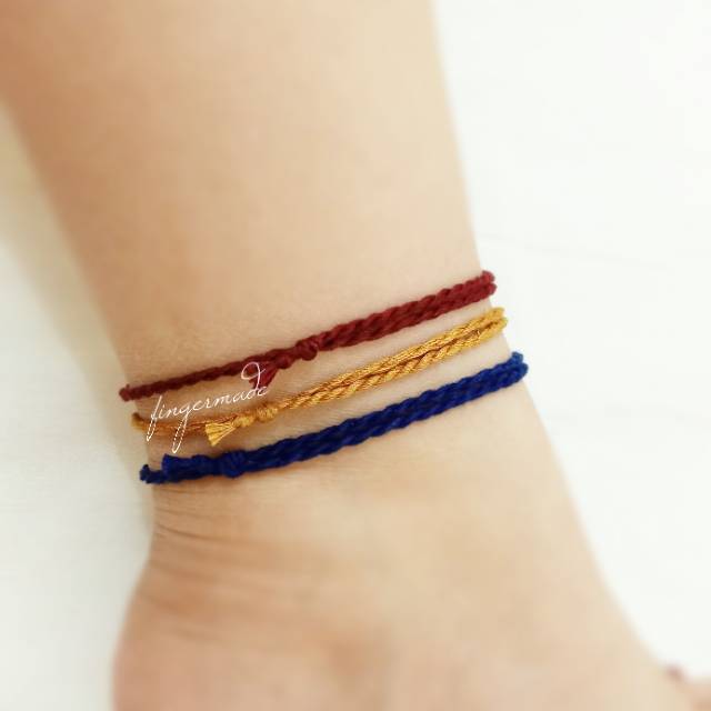 Fingermade Gelang Kaki Benang Polos