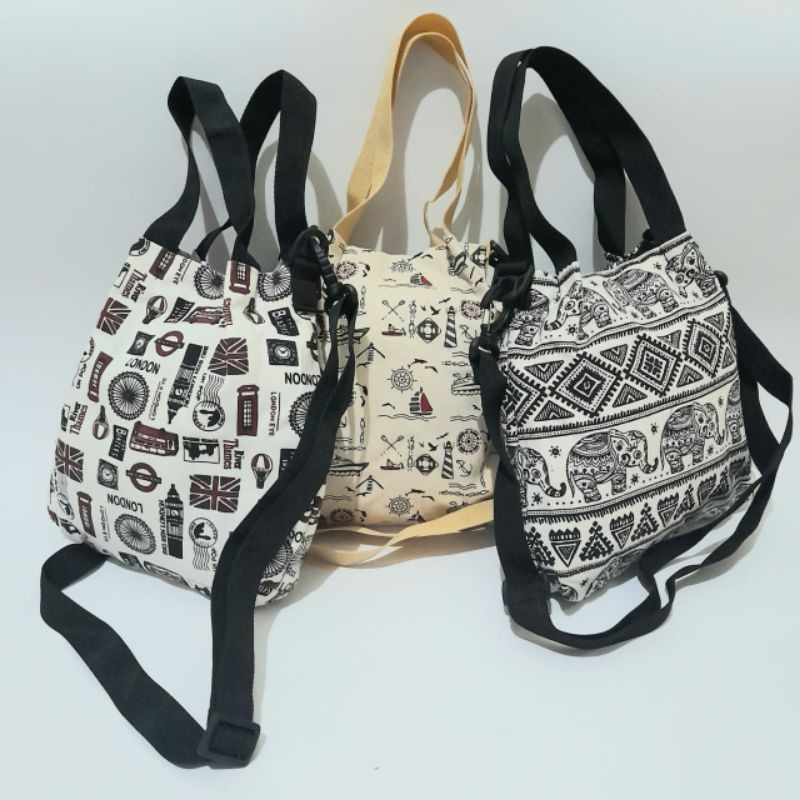 Tas Selempang Mini Kanvas Motif Cute