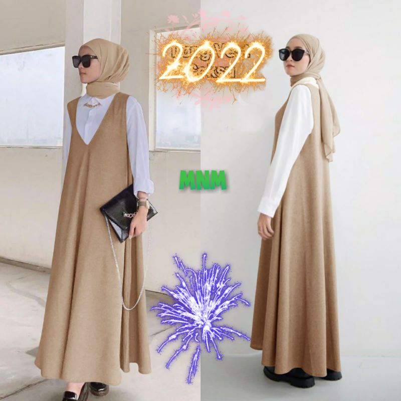 BAJU WANITA LONG VEST CEWEK JUMBO TANPA LENGAN BEST SELLER ALA SELEBGRAM DRESS BAHAN KNIT PREMIUM BL