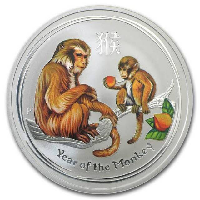 Koin Perak Silver 1oz Monkey Monyet 999 persen Setara 10 Dirham