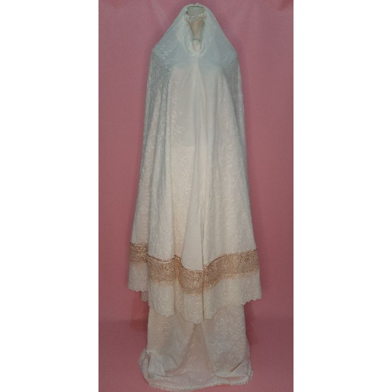 Mukena Katun Paris Payet - Mukena Katun Paris - Mukena Katun - Mukena Renda - Mukena Taraweh - Muken