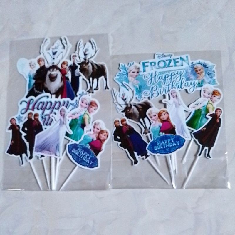 Topper ulang tahun/hiasan kue tart FROZEN