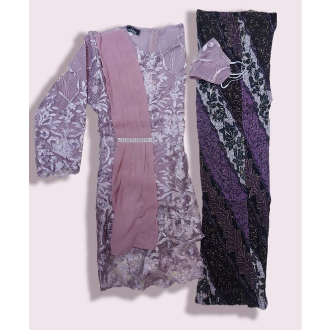 STELAN KEBAYA ANAK SELENDANG /Aurora slendang anak rok plisket