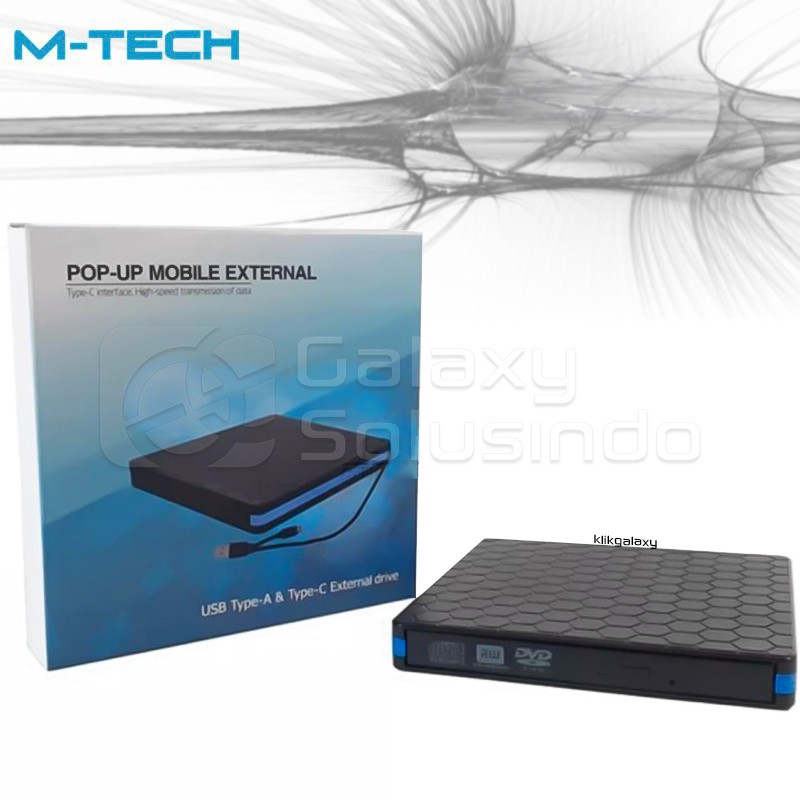 M-Tech Pop Up External DVD-RW USB 3.0 + USB Type C [GS]