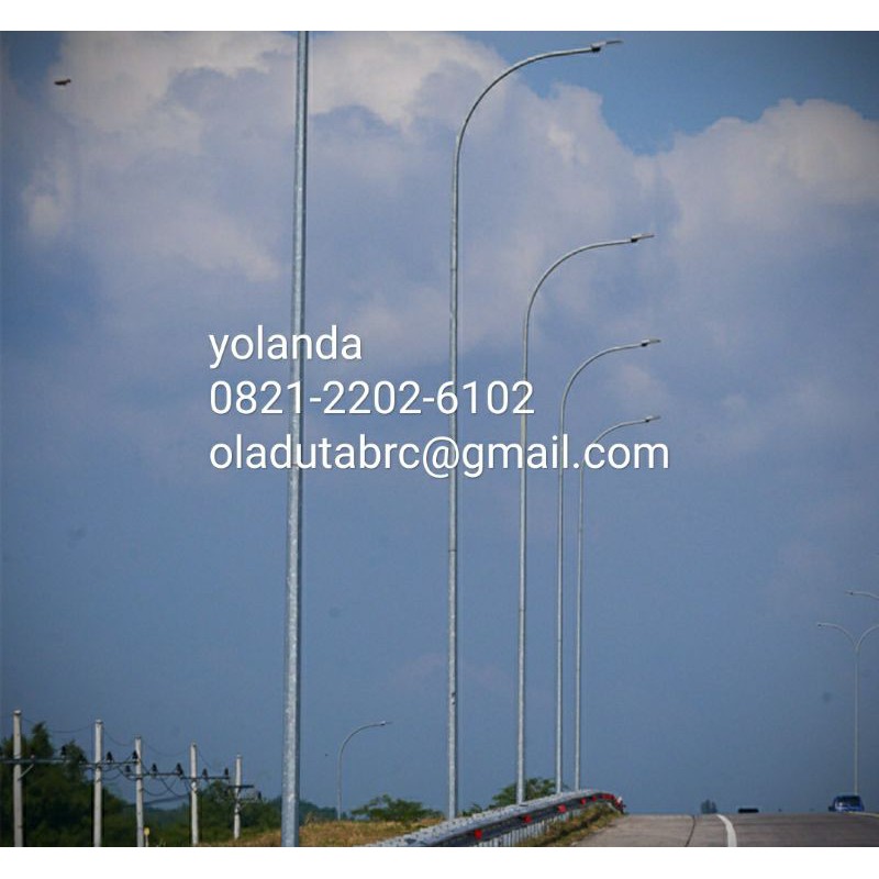 tiang PJU single parabola