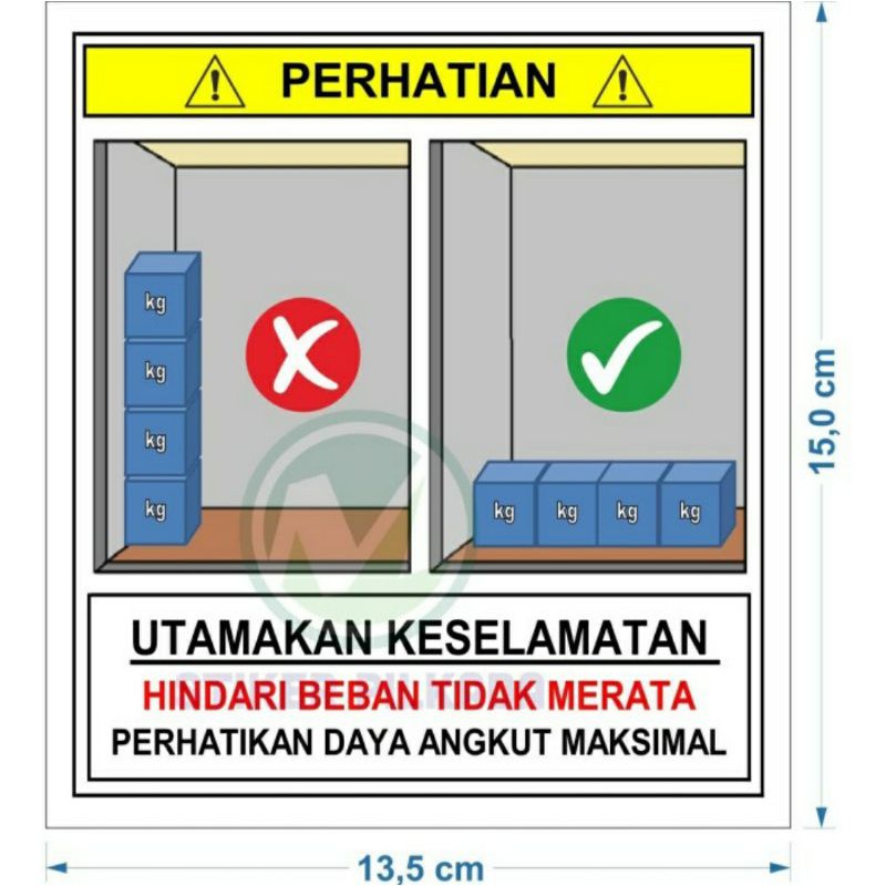 

STIKER BEBAN LIFT 15x13,5CM