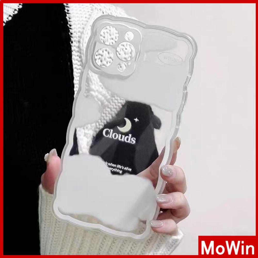 iPhone Case Silicone Soft Case TPU Clear Case Wave Non-Slip Camera Full Coverage Protection Shockproof Moon Cloud For iPhone 13 Pro Max iPhone 12 Pro Max iPhone 11 iPhone 7 Plus