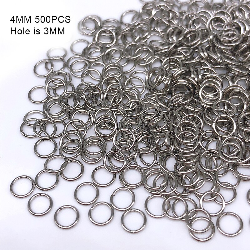 4 5 6mm 500pcs/lot Connector Stainless Steel Jump Rings DIY Silver color Jewelry Findings Components Split single Open ring