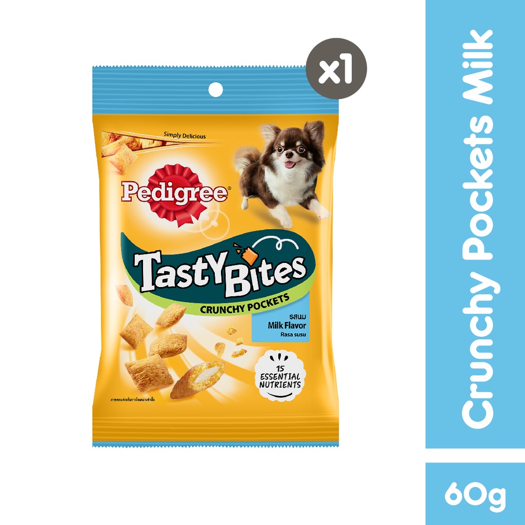 PEDIGREE® Tasty Bites Crunchy Pockets Snack Anjing 60 g-Milk