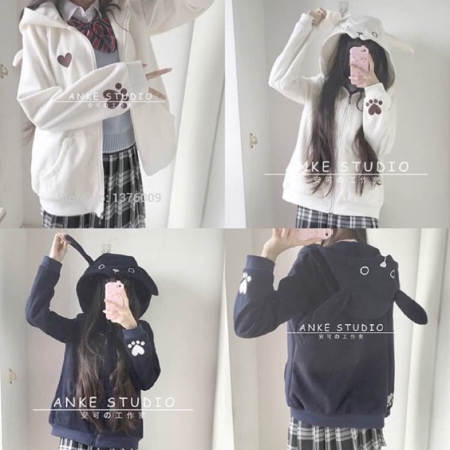 Heart Doggy Jaket Binatang Anjing Kawaii