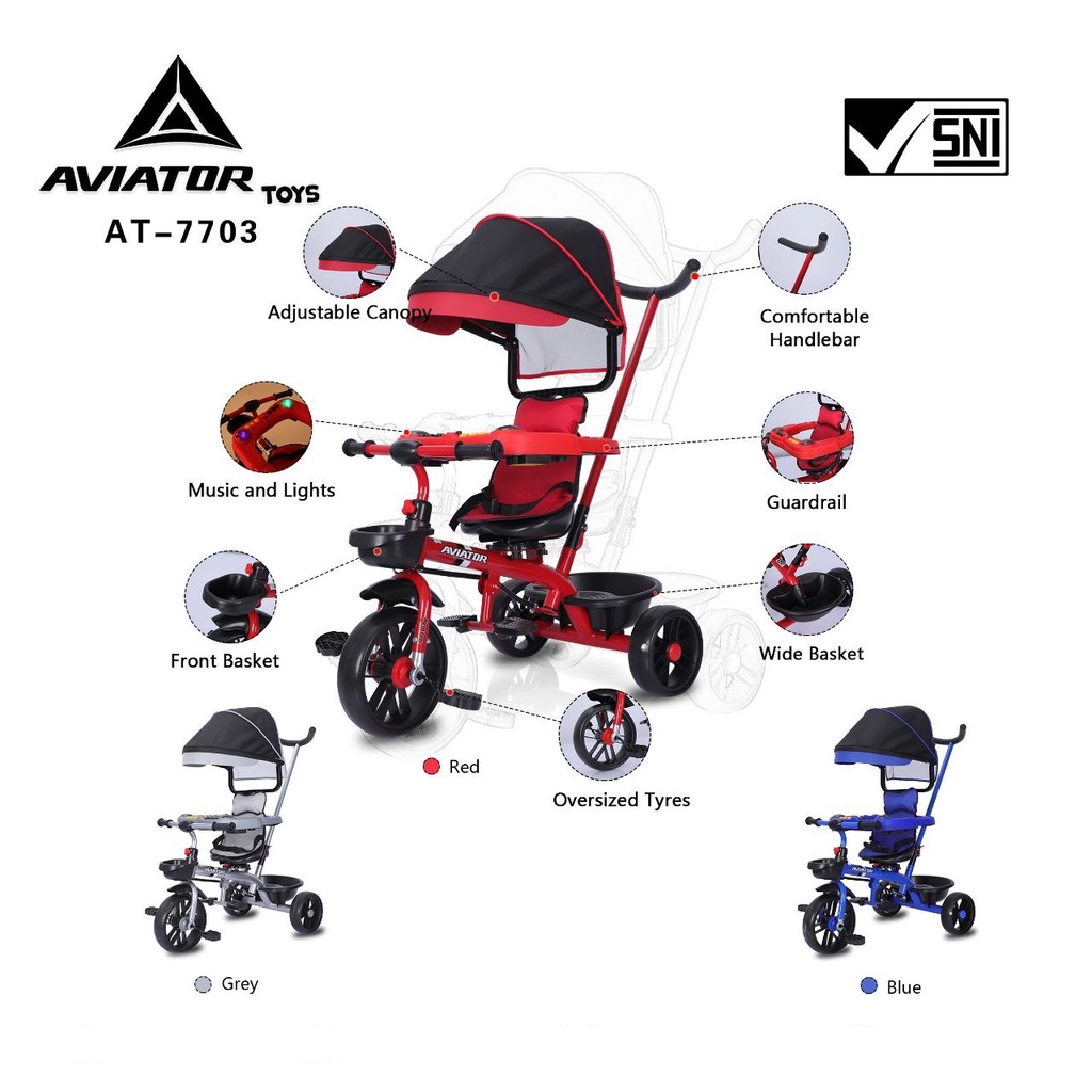 SEPEDA ANAK RODA 3 AVIATOR 7703