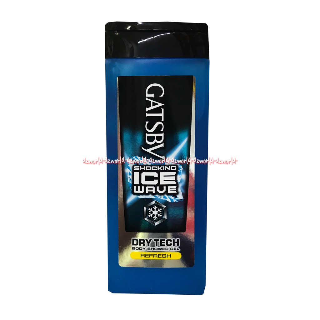 Gatsby Shocking Ice Wave 250ml Body Shower Gel Original Sabun Mandi Cair Pria Sabun Mandi Cowok Gatsbi Biru