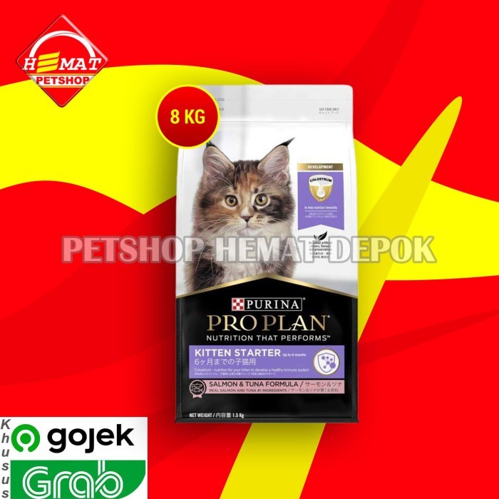 GOSEND ProPlan Makanan Anak Kucing Pro Plan Kitten Starter Salmon &amp; Tuna 8 KG