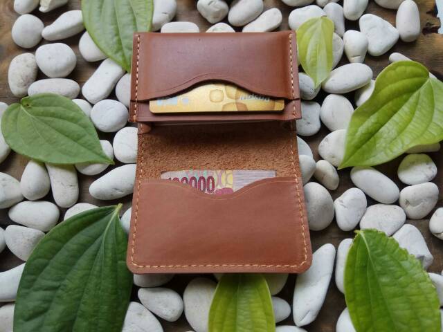 Dompet Kartu Pria Card Holder Bahan Kulit  Card Wallet Simple Wallet Muat 30 Kartu