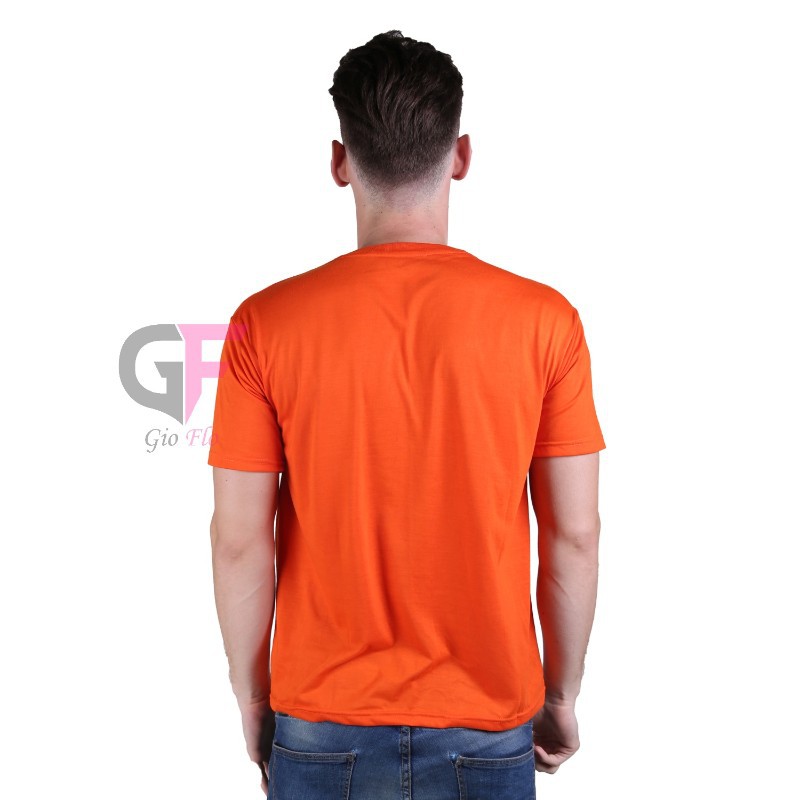 GIOFLO Kaos Polos Pendek Cowok Orange / PLS 124