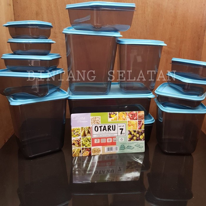 CALISTA OTARU TEMPAT MAKAN WADAH CONTAINER TOPLES PLASTIK 14pcs