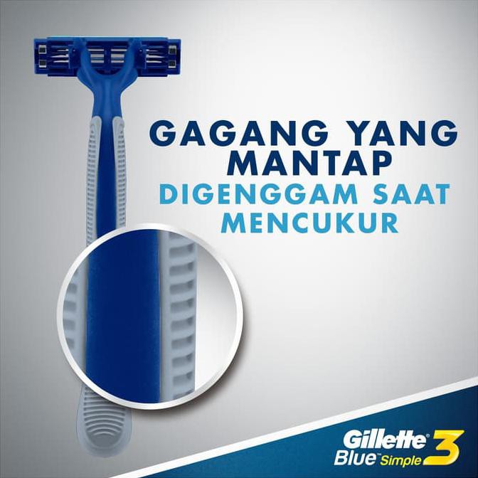 

Talacukur- Gillette Alat Cukur Blue Simple 3 Razor Pisau Cukur Isi 2 -Asli