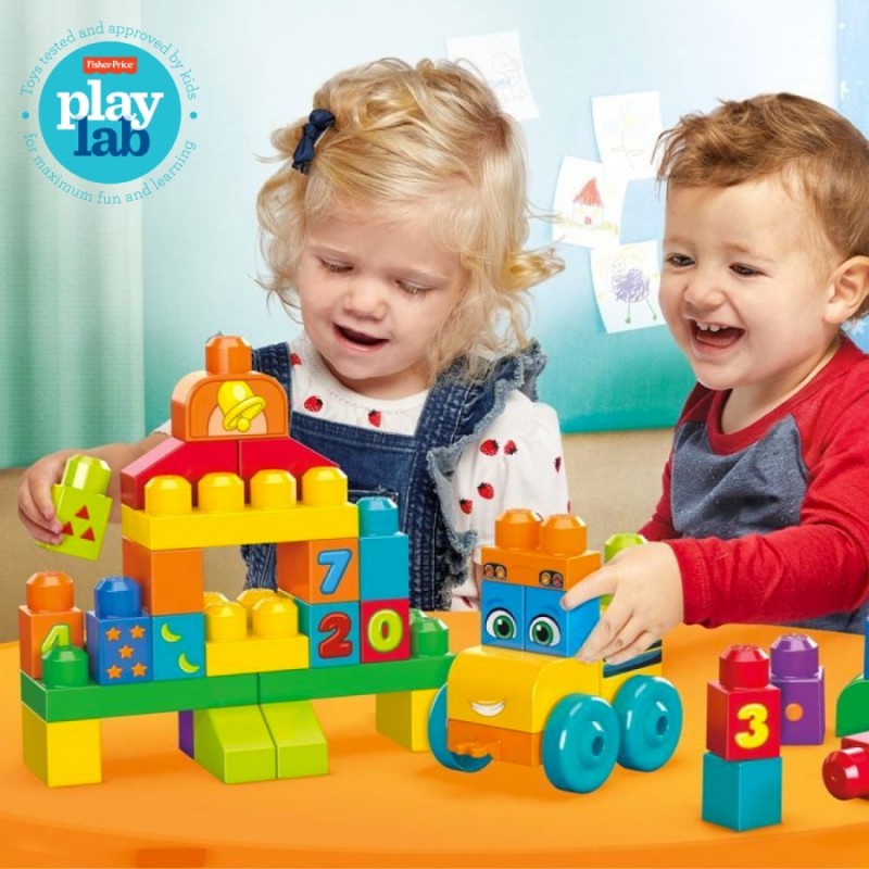 Fisher Price Mega Bloks Big Builders Counting 123 Bus Balok Permainan