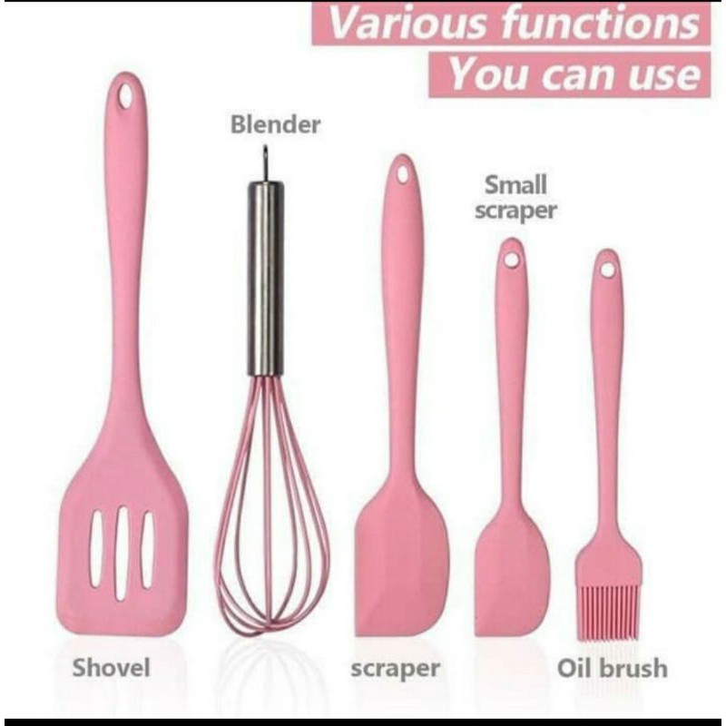 Spatula Silikon Set / Alat Masak Silikon Tahan Panas