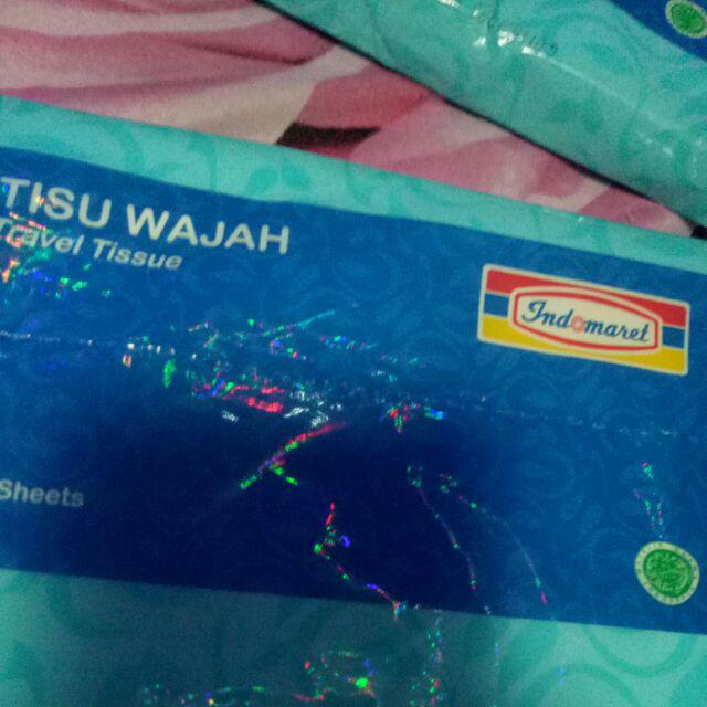 12 Pieces Tisu Wajah Travel Pack Indomaret 50 Sheets 2 Ply / Travel Tissue