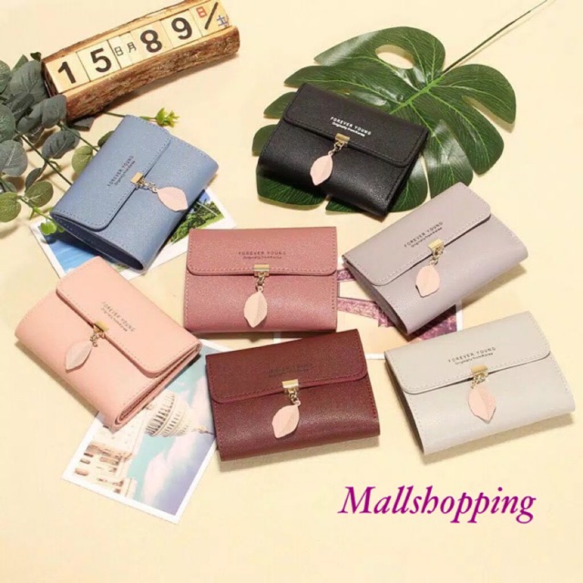 (COD) Dompet Lipat Fashion Forever Young Dompet Daun Dompet Kulit MALLSHOPPING