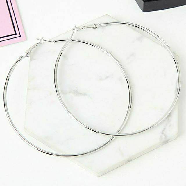 Anting Hoop Titanium Wanita Korea Ring Bulat