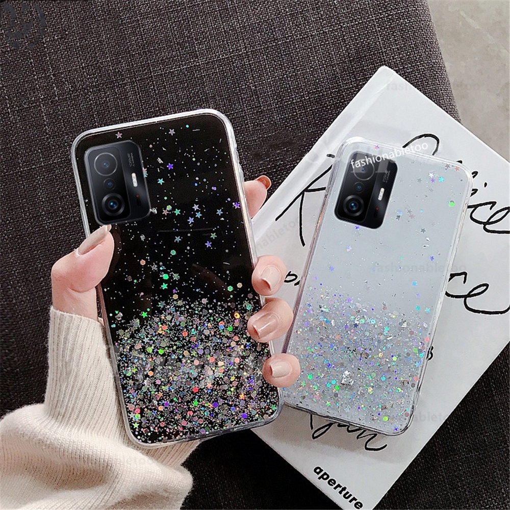 Bling Glitter Silicone Phone Case For Xiaomi 11T pro 11tpro Xiaomi 11 Lite 5G NE 11lite 5G NE 11 Ultra 11 pro 11ultra 11pro 11X pro 11i 11Xpro Casing Soft TPU Transparent Clear Shockproof Protection Back Cover