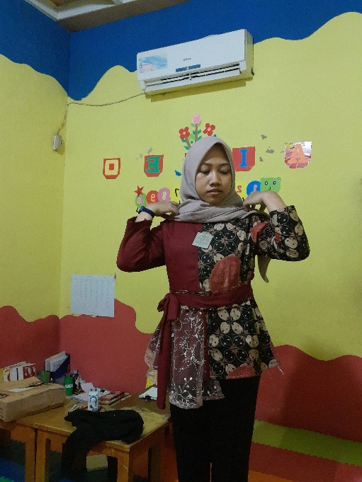 Tey-17 Batik Wanita Asj Sa Hrb026 Kenongo Kemeja Tosca Pendek