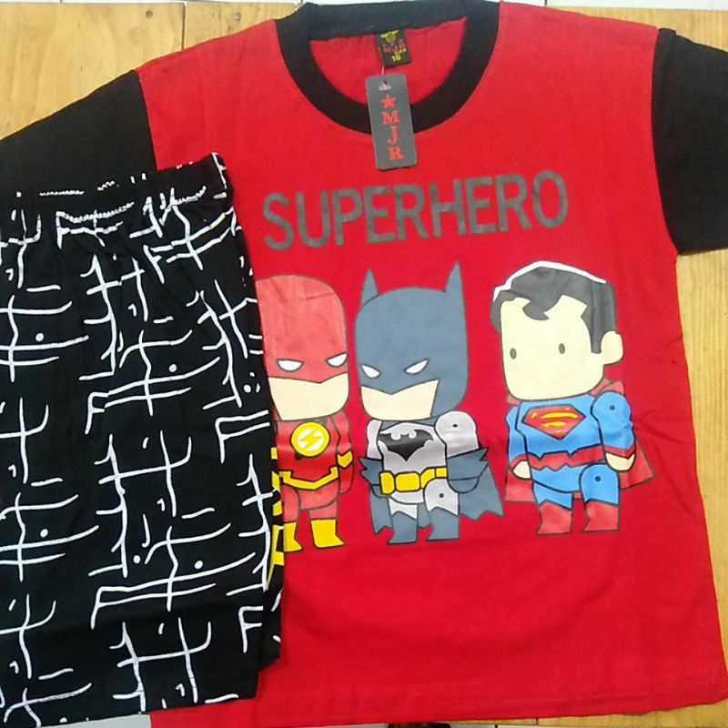 BAJU ANAK SET SUPER HERRO  MJR 16 18 20