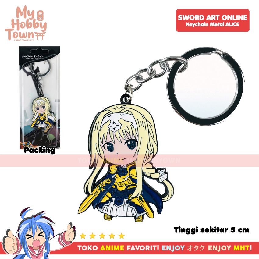 Gantungan Kunci Anime Sword Art Online SAO Alicization Alice Synthesis Metal Alloy Enamel