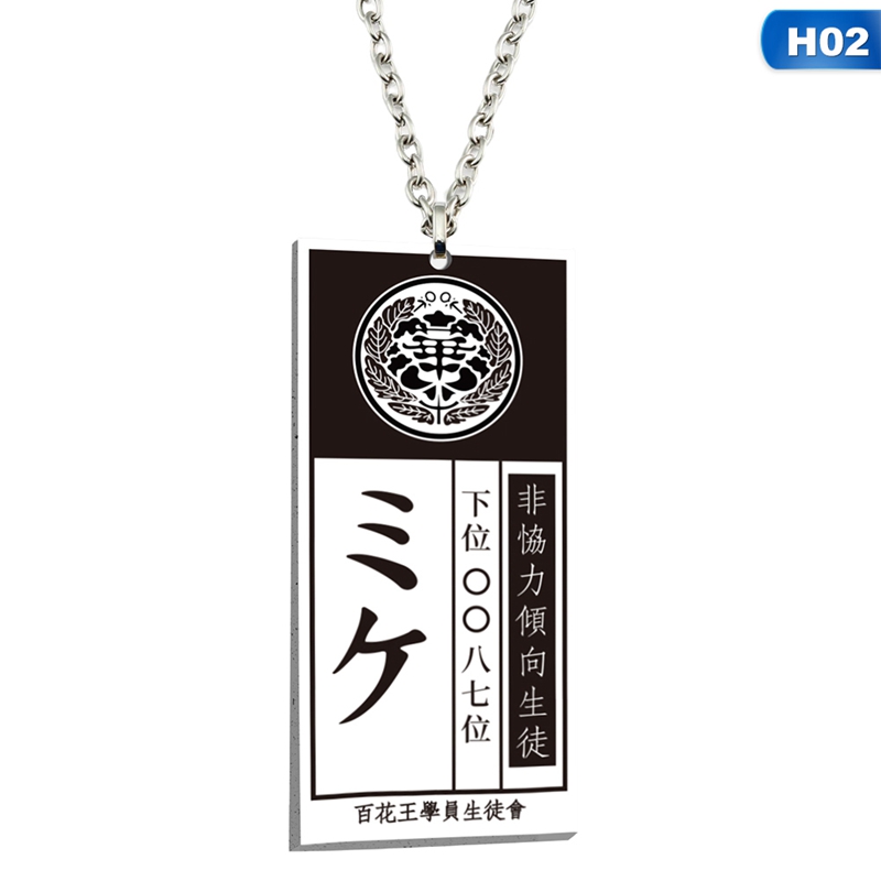 Necklace Kakegurui Compulsive Gambler Yumeko Jabami Ryouta Suzui Mary Saotome Cosplay necklace