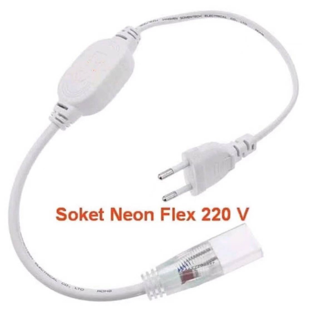 Socket Colokan Led Selang Susu Neon Flex 220V  Led Sign Led Strip 2 PIN