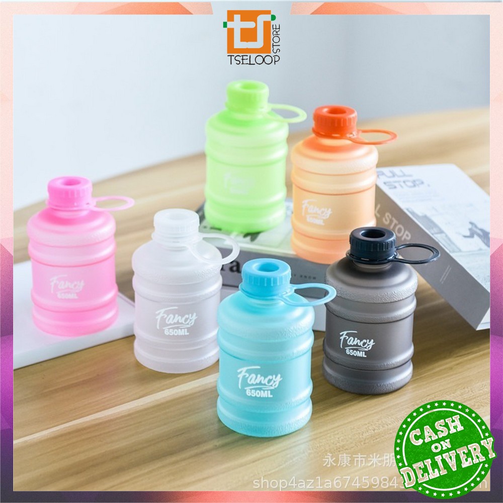 OFM-C307 Botol Minum Bentuk Galon 650ml / Galon Mini Anak / Botol Air Minum Plastik Unik BPA FREE / Kids Water Bottle-BURAM