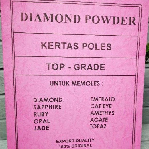 Kertas Poles Diamond Powder Untuk Batuk Akik dan Permata