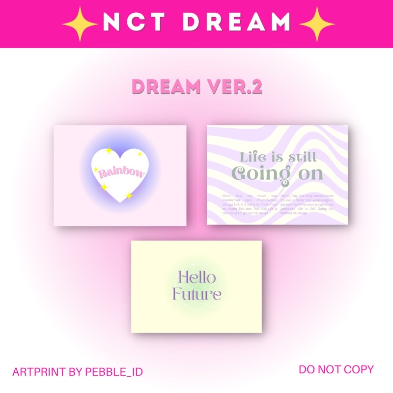 [PEBBLE_ID] NCT DREAM WALL DECOR/ART PRINT (DREAM VER.2)