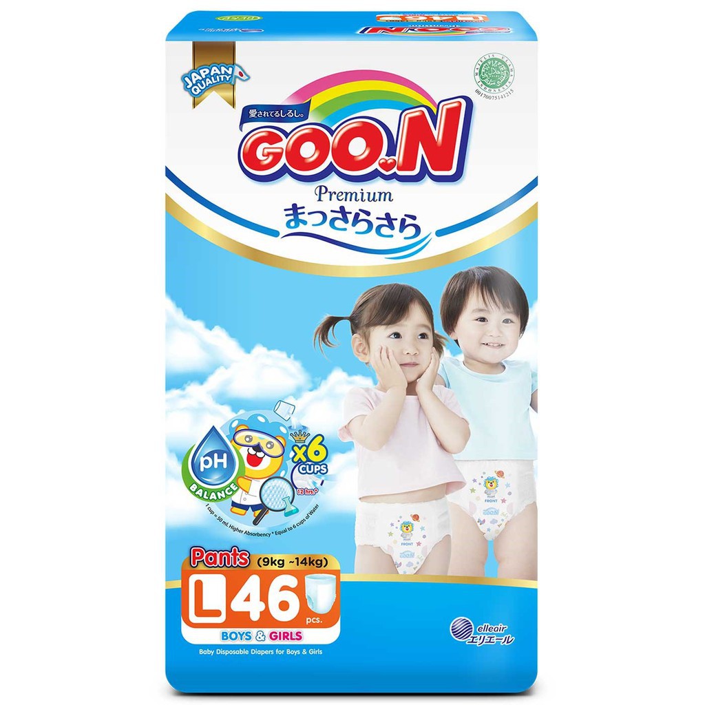 Goon Premium Pants Massara L46 / Goo.N / Diapers / PopoK Ukuran L