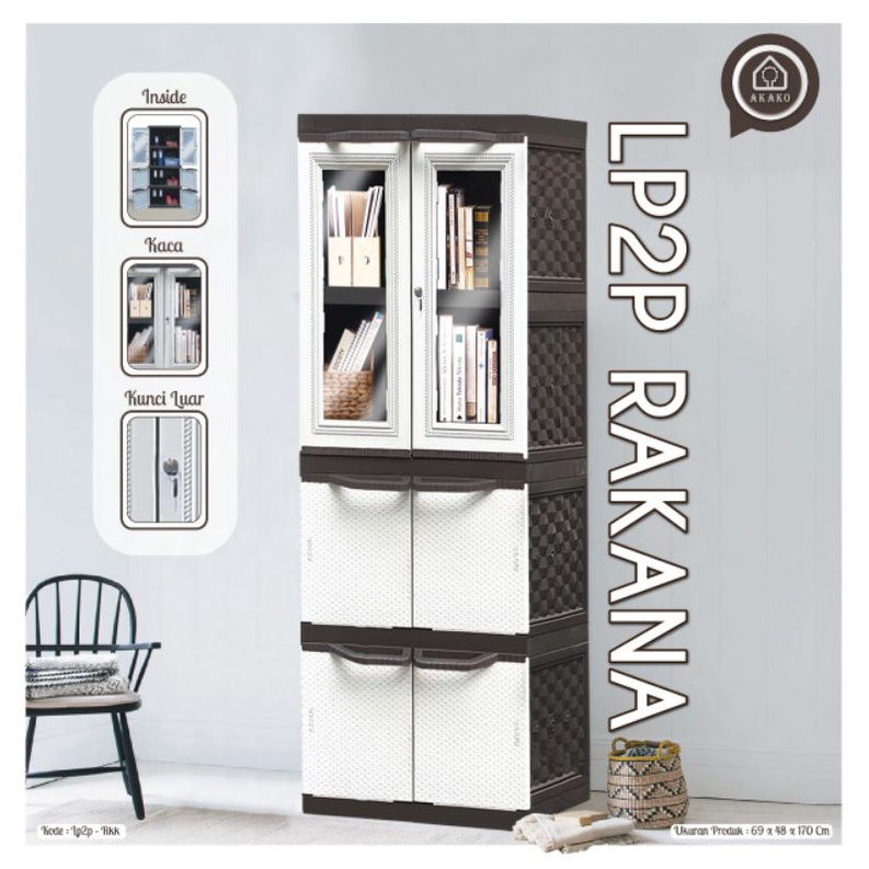 AKAKO - LEMARI RAKANA (Kode : LP2P - RKK)