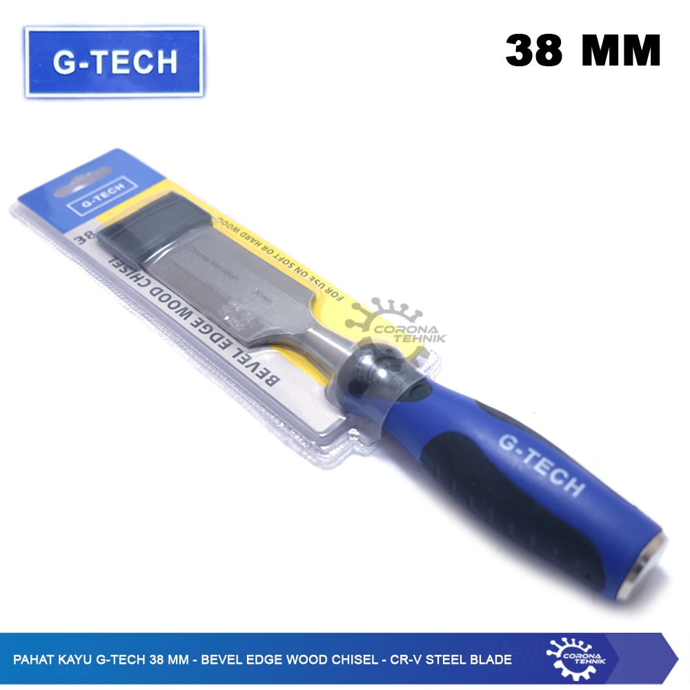 CR-V Steel Blade - Pahat Kayu G-Tech 38 mm - Bevel Edge Wood Chisel