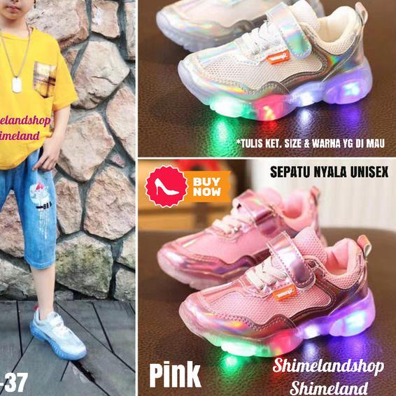 ➮ Sepatu Anak Nyala Led Hadiah Kado Sneakers ✬