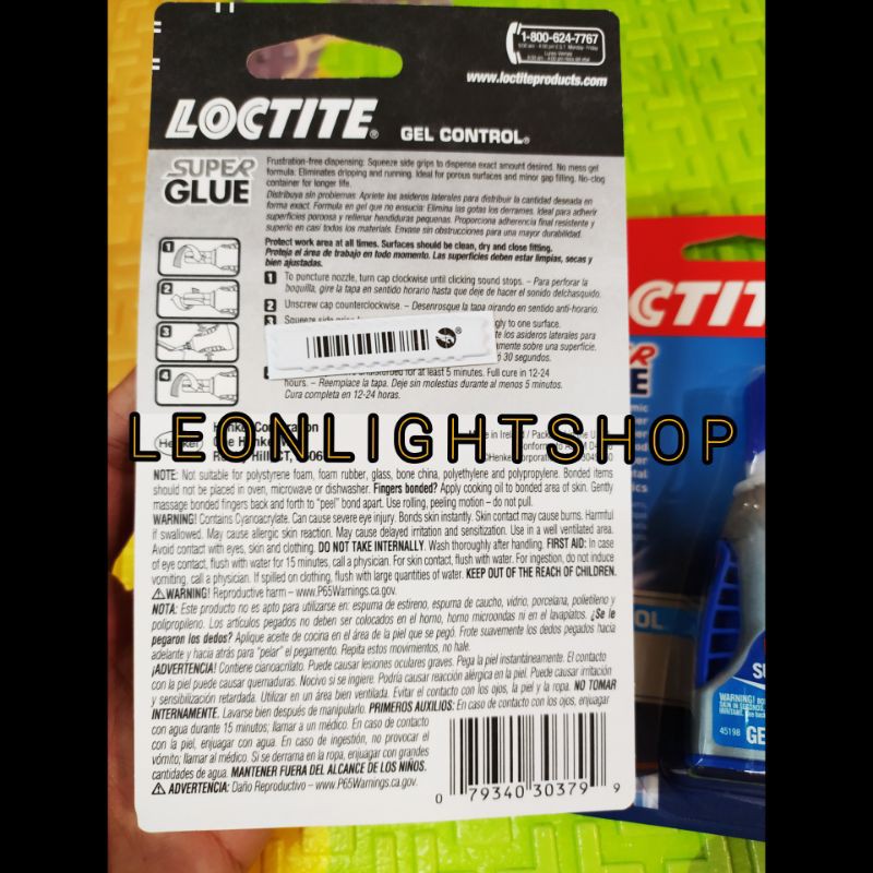 LOCTITE SUPER KUAT GLUE ULTRA GEL CONTROL 4GRAM/ LEM SUPER KUAT KERING 15 DETIK/LEM SERBAGUNA/