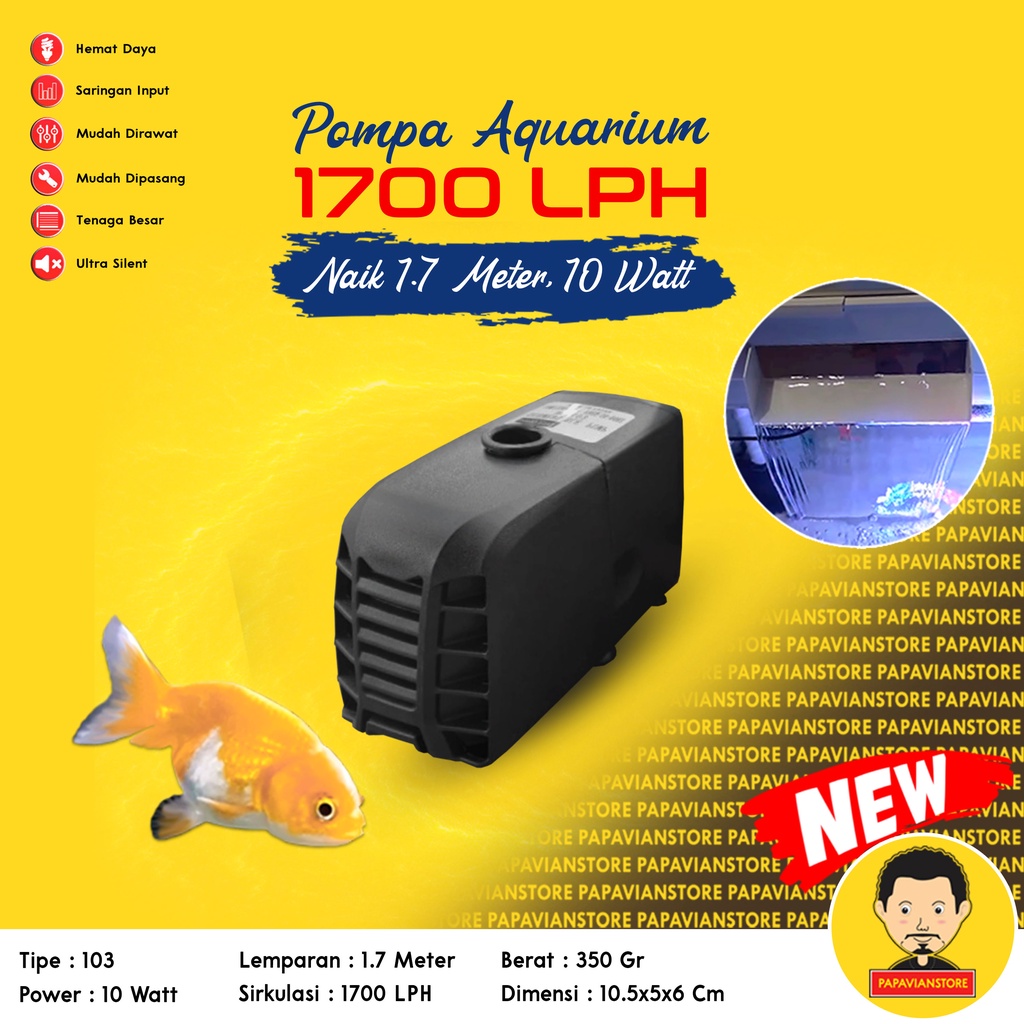 Mesin Pompa Celup Aquarium Aquascape Power Head - Ultra Low Watt Submersible Water Pump Super Silent