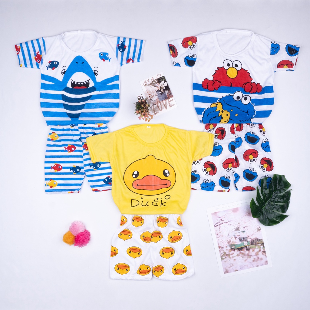 IL - setelan anak cowok / set anak laki laki / setelan anak motif kombinasi