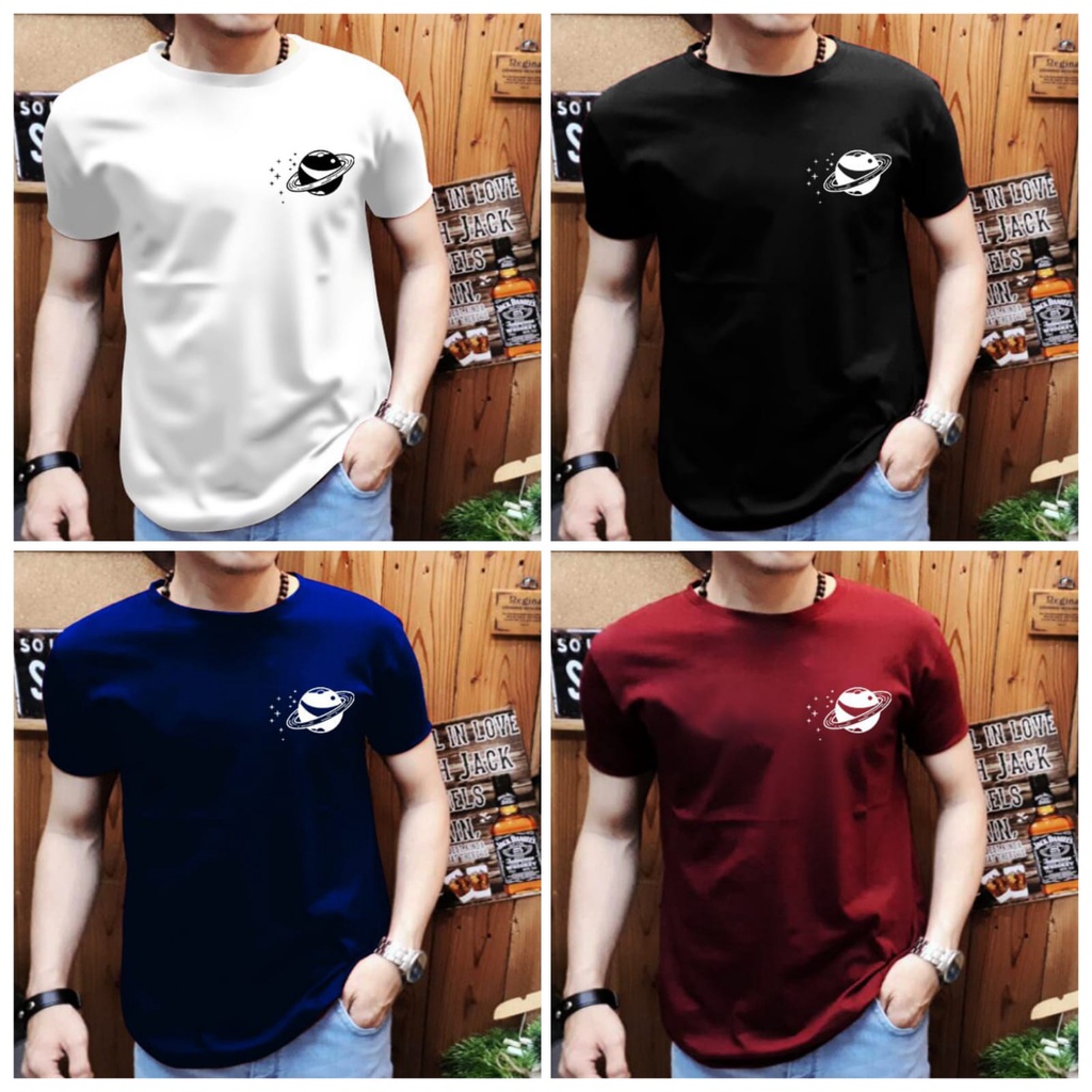 KAOS PRIA DISTRO BAJU KAOS OBLONG SIZE JUMBO ORIGINAL MOTIF SATURNUS KANTONG